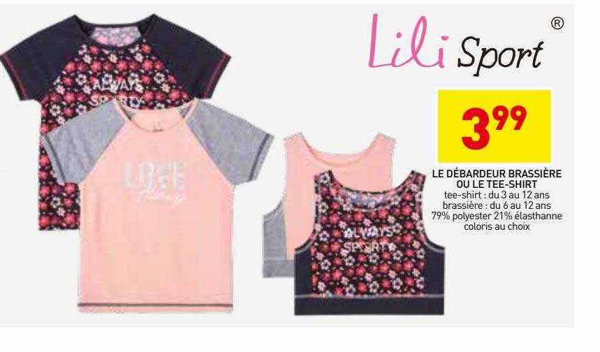 le débardeur brassière ou le tee-shirt