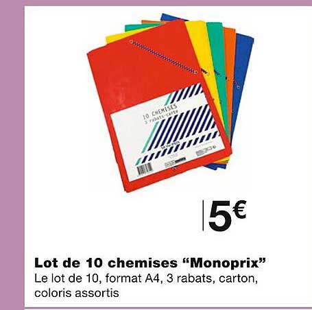 Lot De 10 Chemises "monoprix"