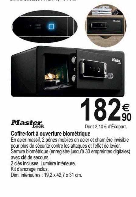master coffre-fort à ouverture biométrique