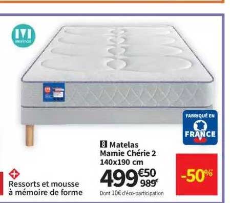 Matelas Mamie Chèrie 2 140 X 190 Cm
