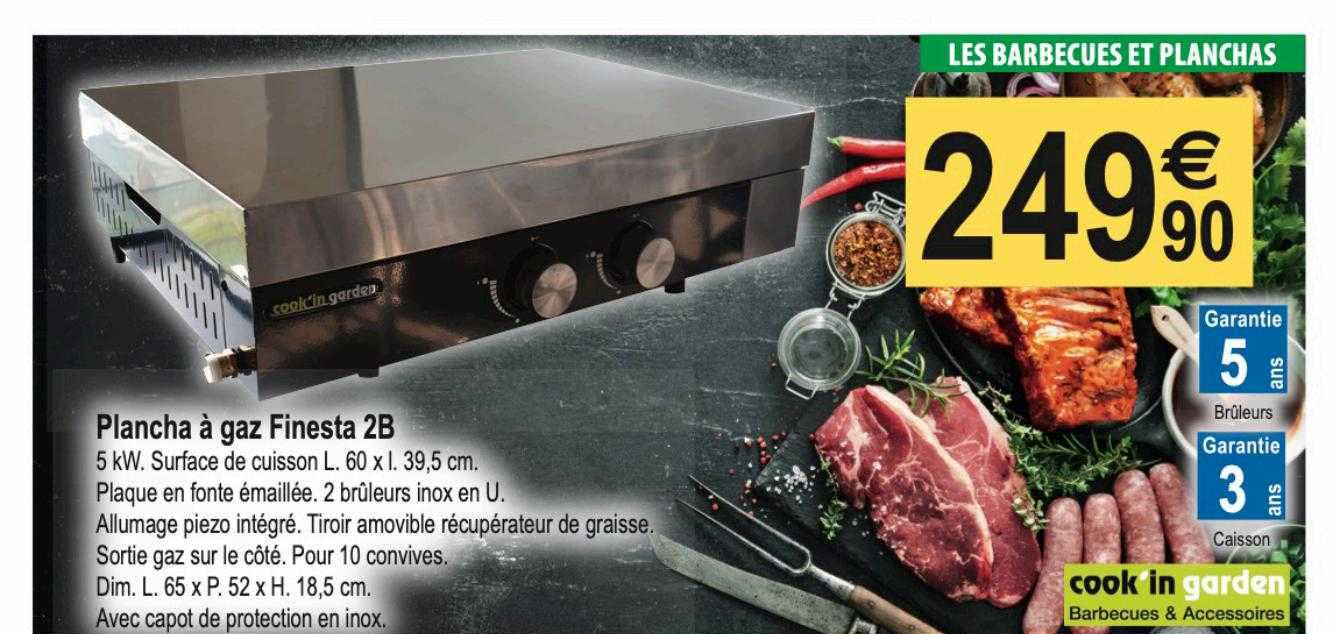 plancha à gaz finesta 2b