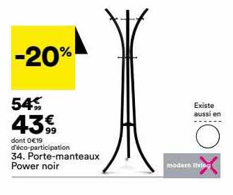 porte-manteaux power noir