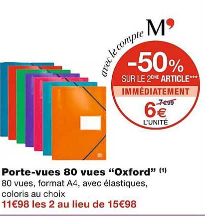 Porte-vues 80 Vues "oxford"