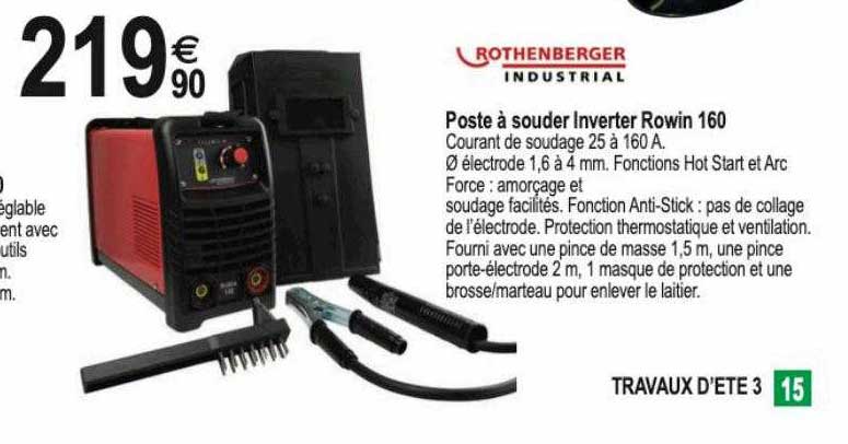 poste à souder inverter rowin 160