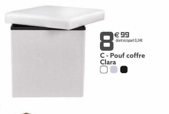 Pouf Coffre Clara