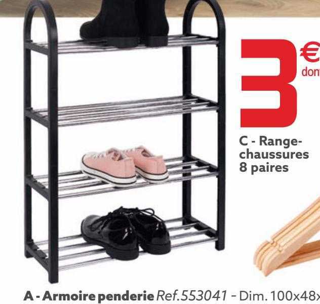 range-chaussures 8 paires, armoire penderie