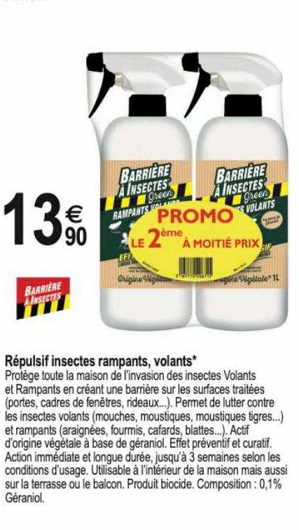 répulsif insectes rampants volants