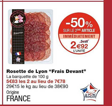 rosette de lyon "frais devant"