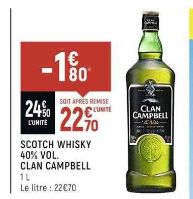 scoth whisky 40% clan campbell