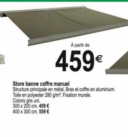 store banne coffre manuel