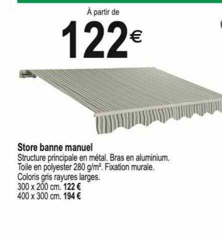 store banne manuel