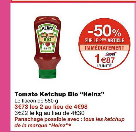 Tomato Ketchup Bio "heinz"