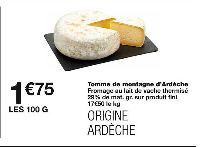 tomme de montagne d'ardèche