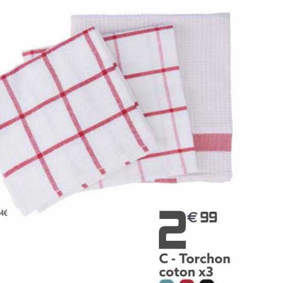 Torchon Coton X3