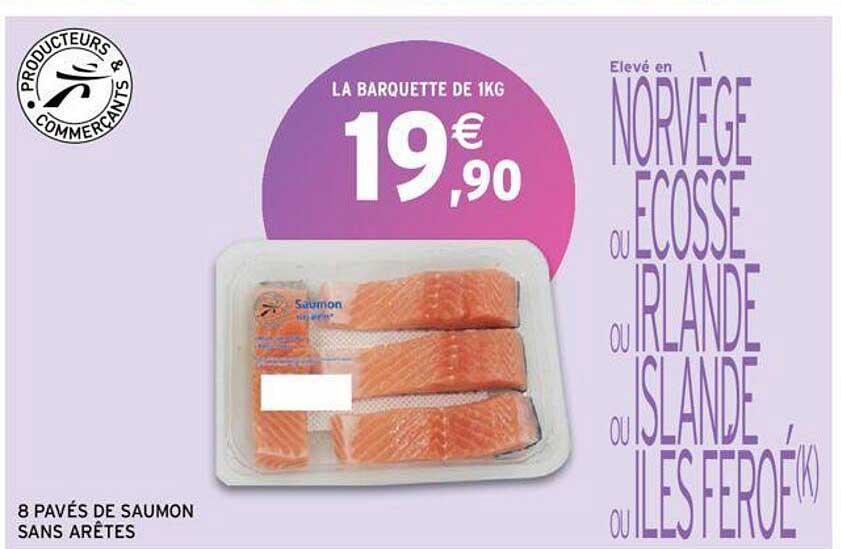 8 pavés de saumon sans arêtes