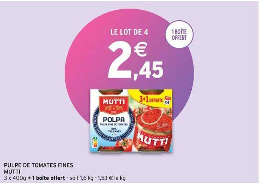 Pulpe De Tomates Fines Mutti