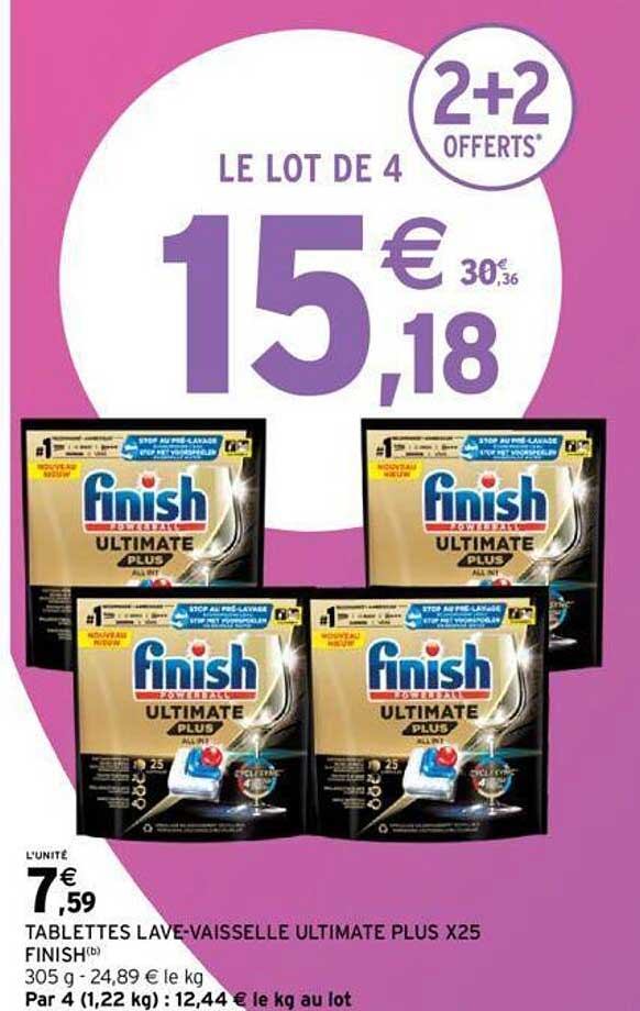 tablettes lave-vaisselle ultimate plus x 25 finish