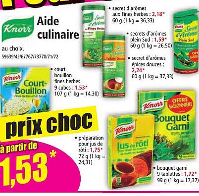 aide culinaire knorr