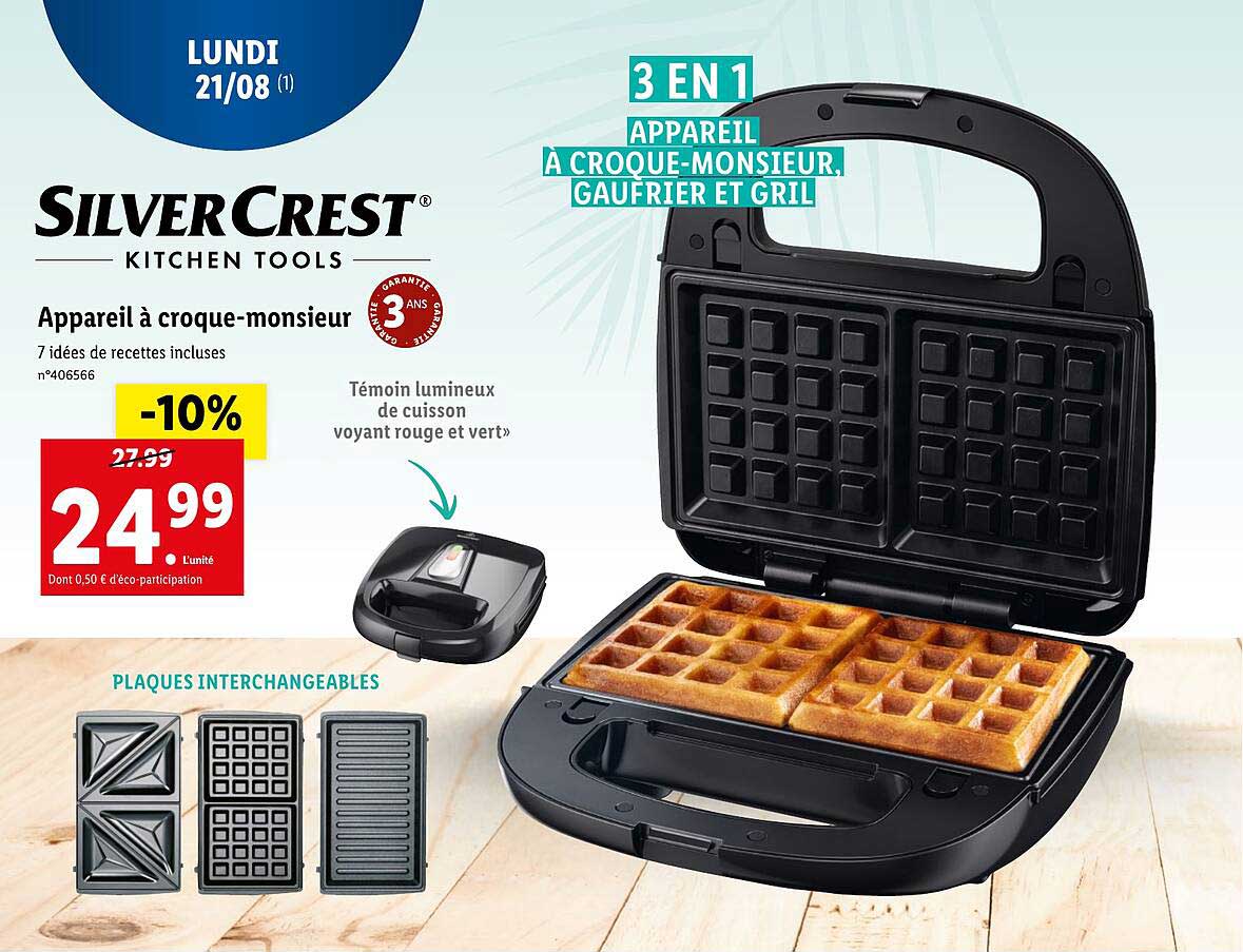 appareil à croque-monsieur silvercrest