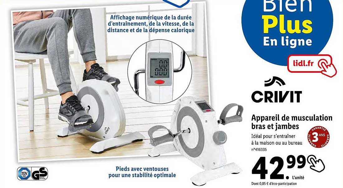 appareil de musculation bras et jambes crivit