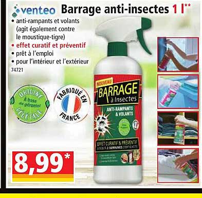 barrage anti-insectes 1l venteo