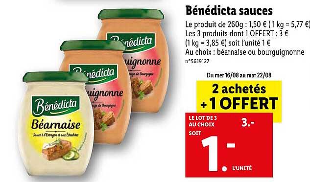 Bénédicta Sauces