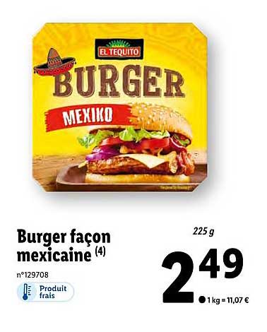 burger façon mexicaine el tequito