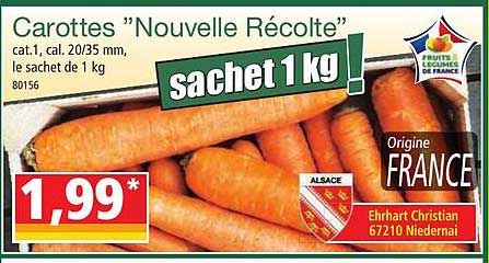 Carottes "nouvelle Récolte"
