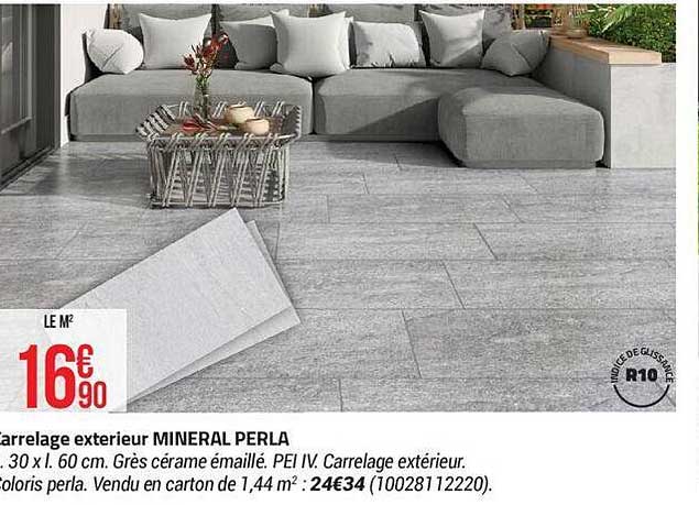 carrelage extérieure minéral perla