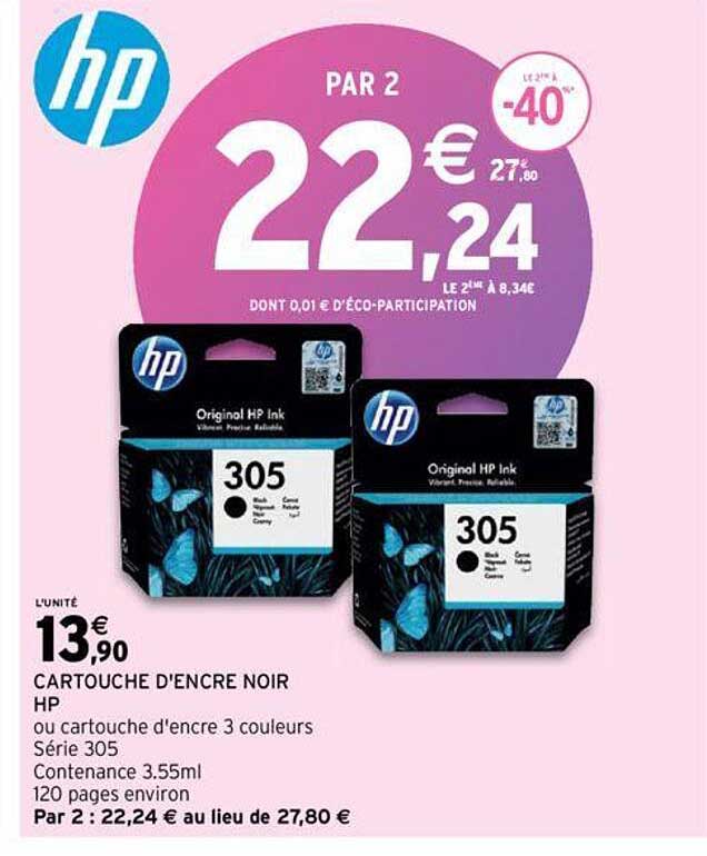 cartouche d'encre noir hp
