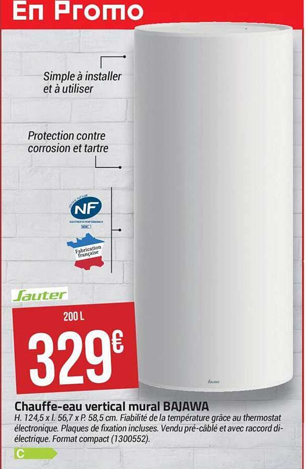 chauffe-eau vertical mural bajawa sauter