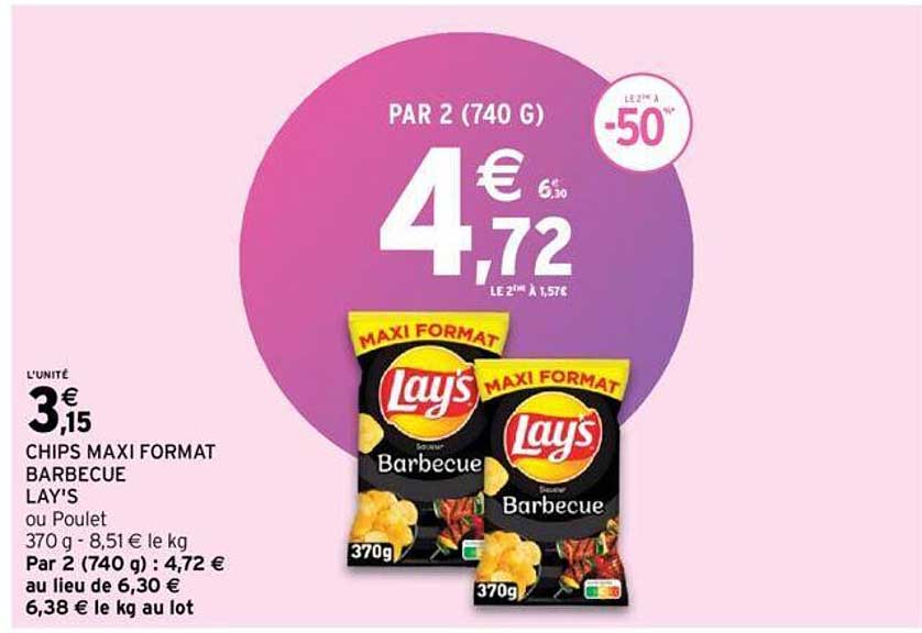 chips maxi format barbecue lay's
