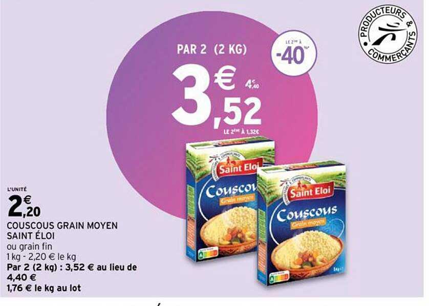 Couscous Grain Moyen Saint éloi