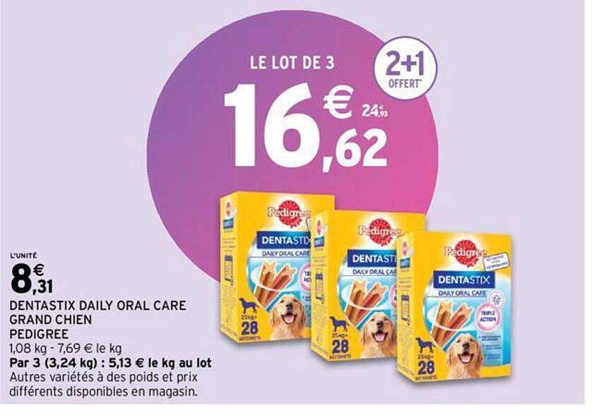 dentastix daily oral care grand chien pedigree
