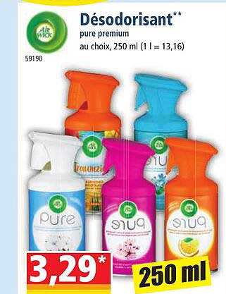 désodorisant pure premium air wick