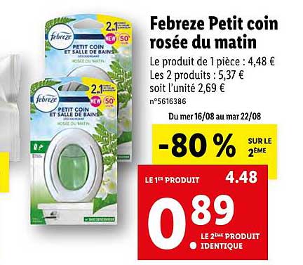 febrèze petit coin rosée du matin