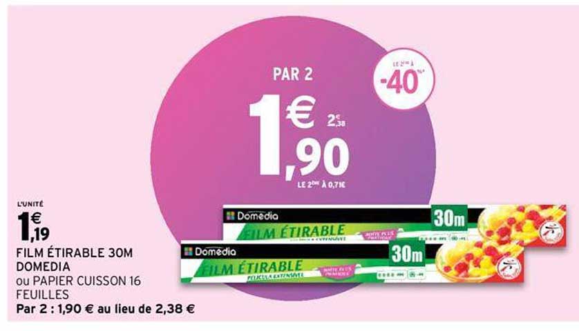 film étirable 30m domédia