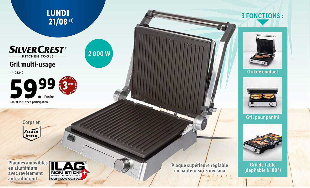 Gril Multi-usage Silvercrest