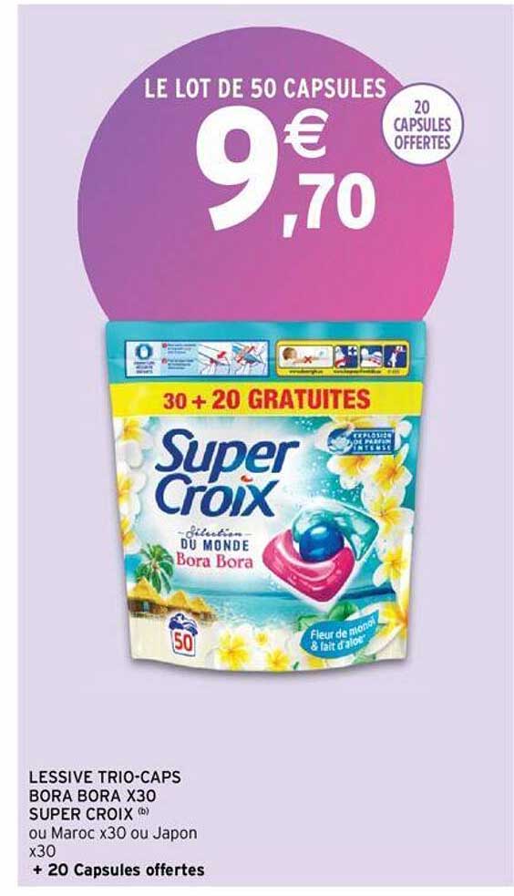 Lessive Trio-caps Bora Bora X 30 Super Croix