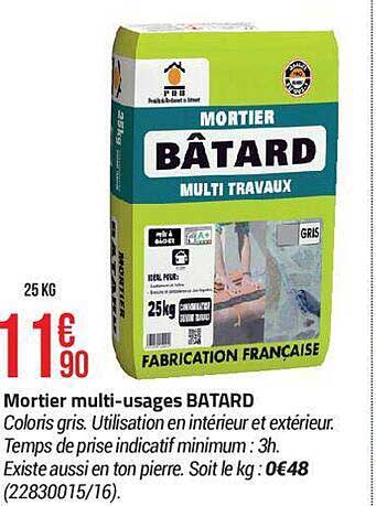 mortier multi-usages batard