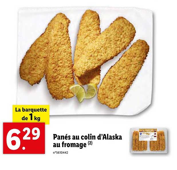 Panés Au Colin D'alaska Au Fromage