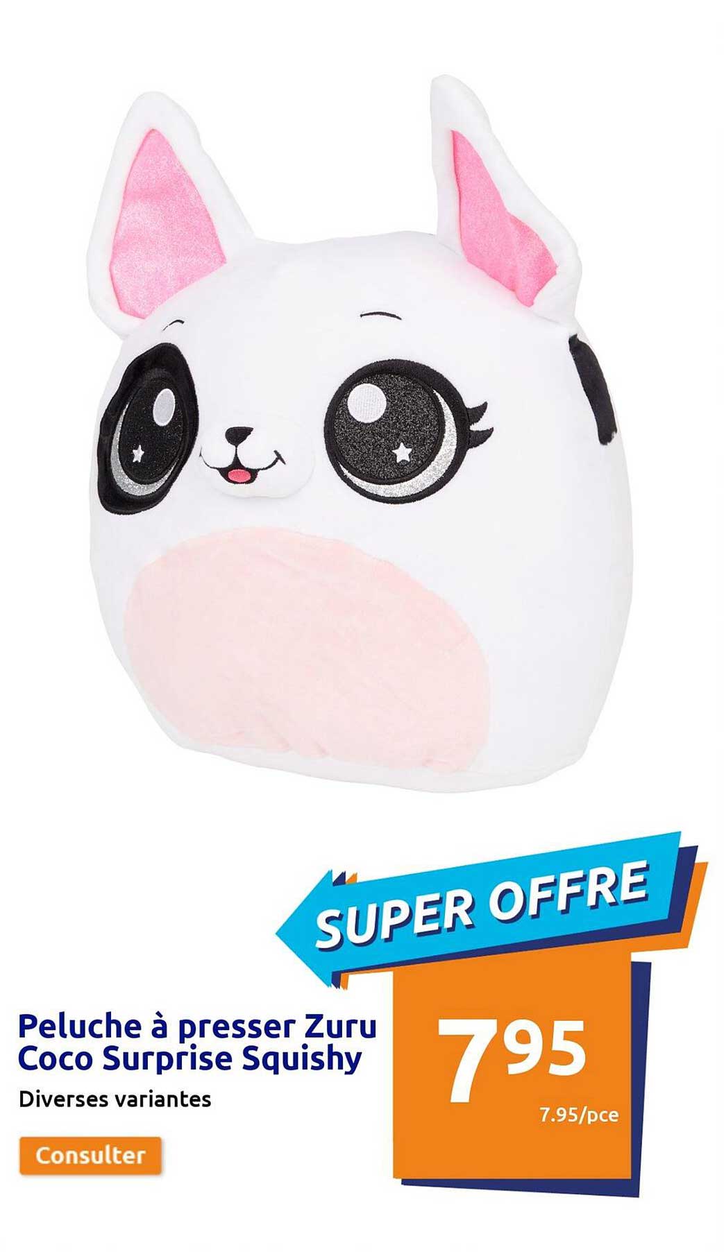 peluche à presser zuru coco surprise squishy