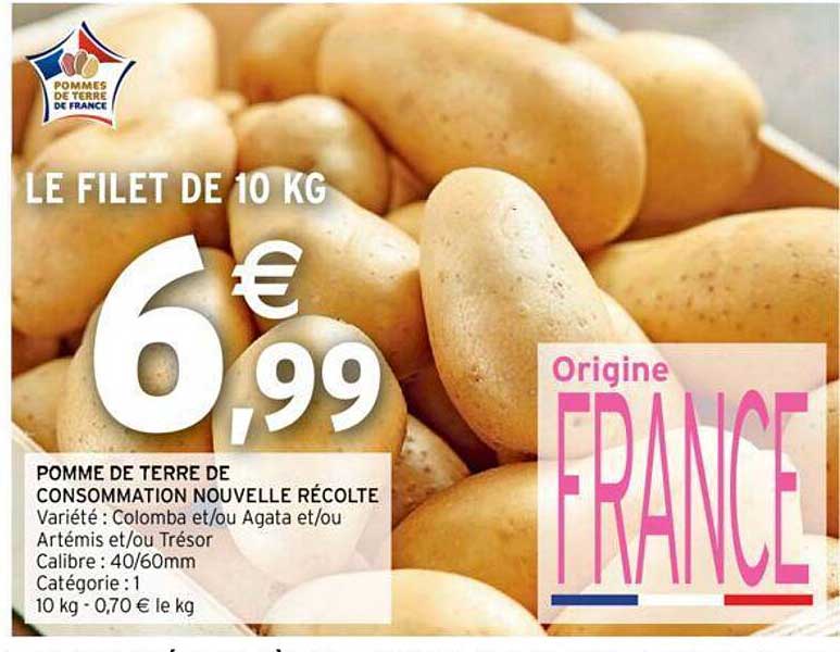 Pomme De Terre De Consommation Nouvelle Récolte