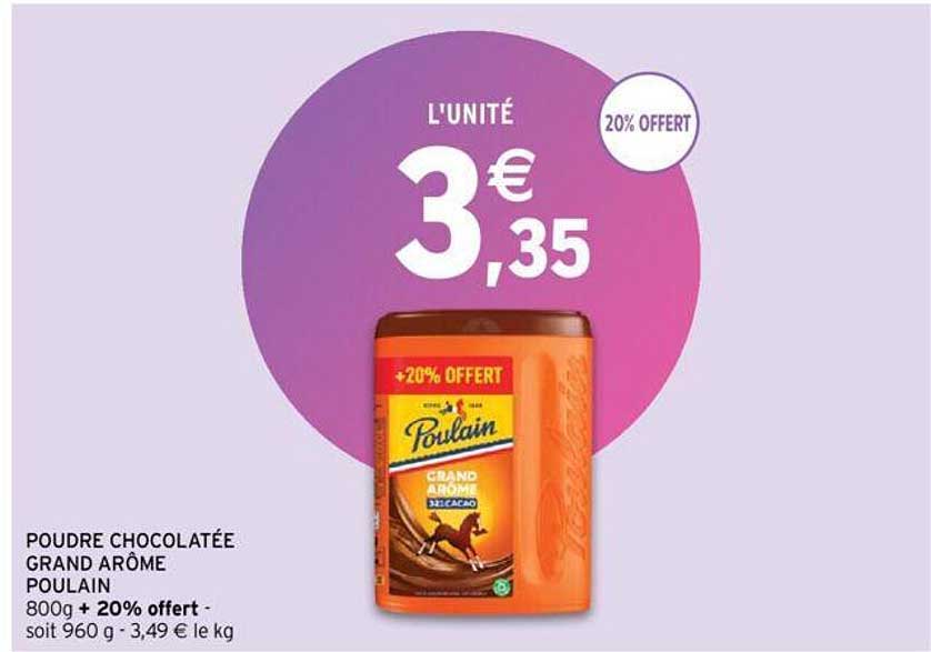 poudre chocolatée grand arôme poulain