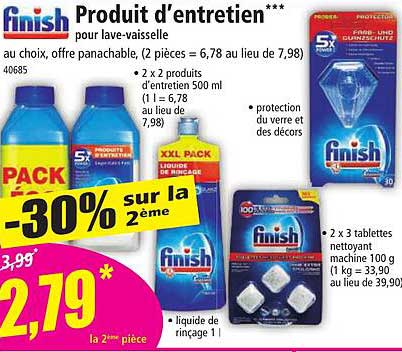 produit d'entretien pour lave-vaisselle finish