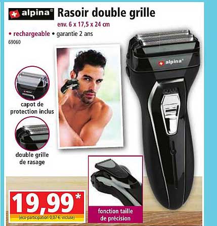 Rasoir Double Grille Alpina