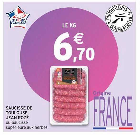 Saucisse De Toulouse Jean Rozé