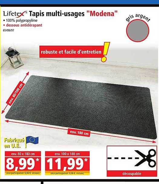 tapis multi-usages "modena" lifetex