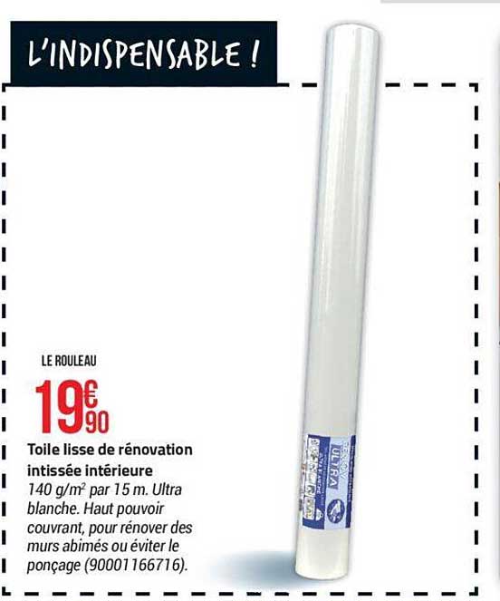 Toile Lisse De Rénovation Intissée Intérieure