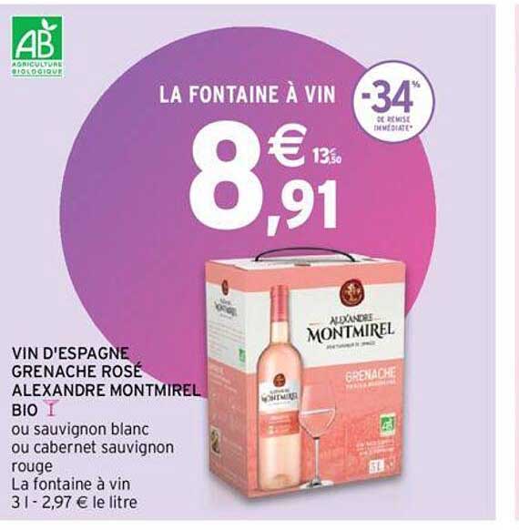 vin d'espagne grenache rosé alexandre montmirel bio